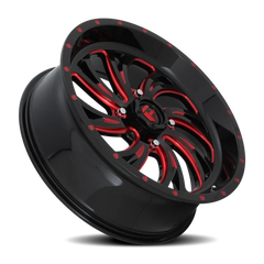 Fuel Kompressor UTV D642 20x7 +13 4x136mm 110.2mm Gloss Red Milled
