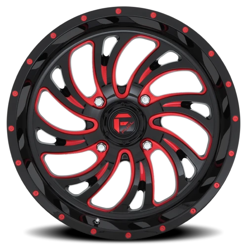 Fuel Kompressor UTV D642 20x7 +13 4x136mm 110.2mm Gloss Red Milled