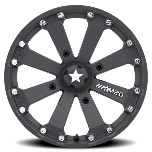 MSA Kore M20 14x7 +0 4x136mm 112mm Flat Black Machined