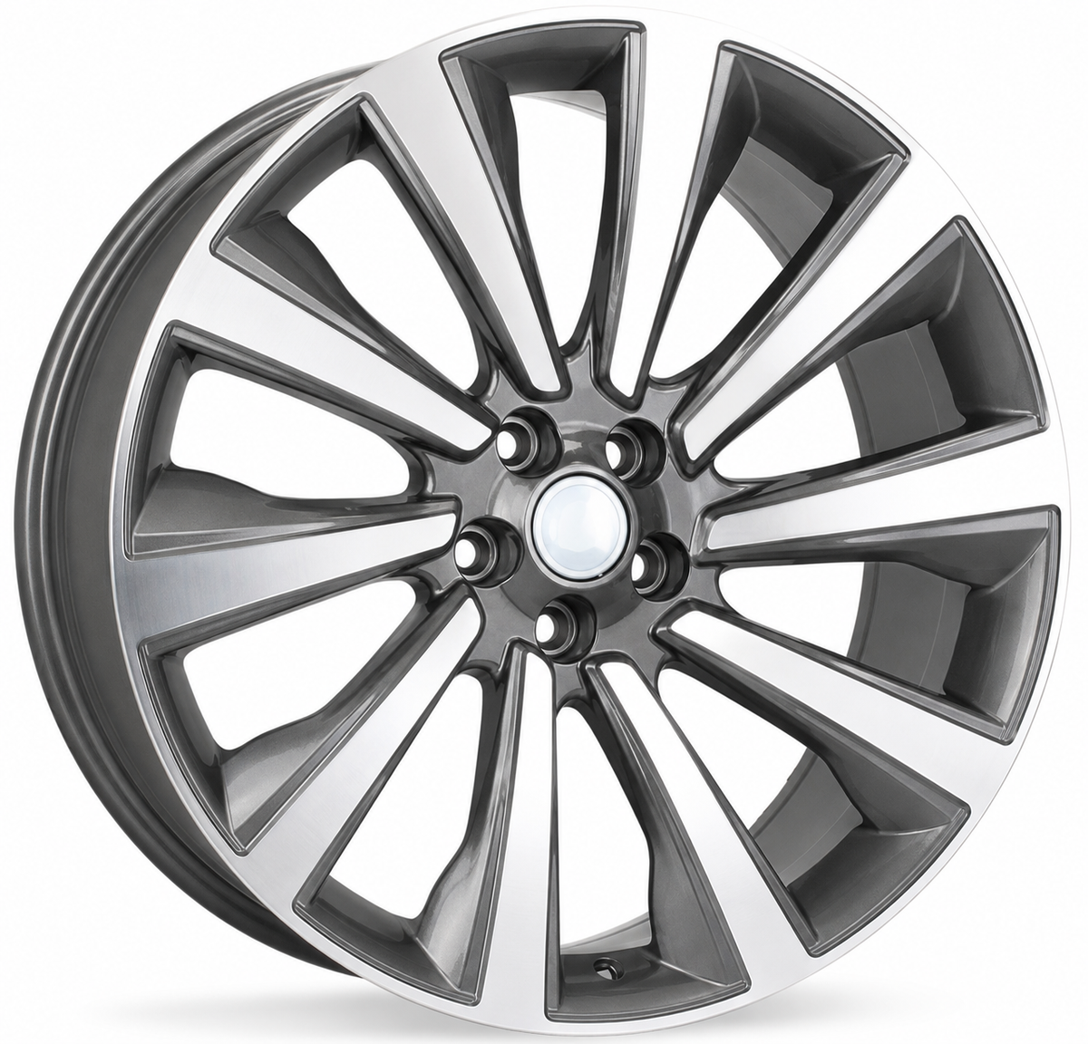 23" OE Design Range Rover Style LR03 Gunmetal Machined Wheel & Tire Package | 285/40R23 Pirelli Scorpion Zero A/S 111Y XL Tires