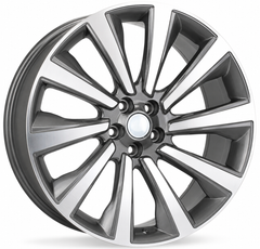 23" OE Design Range Rover Style LR03 Gunmetal Machined Wheel & Tire Package | 285/40R23 Pirelli Scorpion Zero A/S 111Y XL Tires