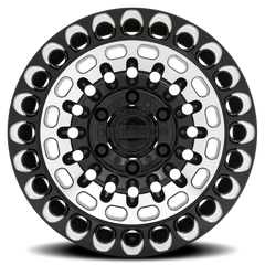 Black Rhino Labyrinth 17x9.5 -18 8x165.1mm 125.1mm Gloss Black Machined Face-Milled