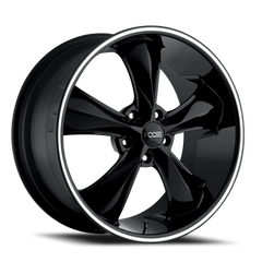 Foose Legend F104 18x8 +1 5x120mm 72.6mm Black Milled Accents