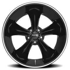 Foose Legend F104 20x8.5 +7 5x120mm 72.6mm Black Milled Accents