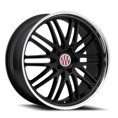 Victor Equipment Lemans GB 20x11 +36 5x130mm 71.6mm Gloss Black Mirror Cut Lip