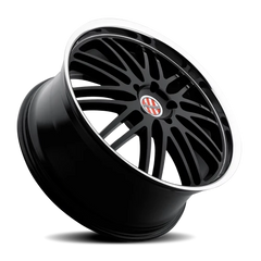 Victor Equipment Lemans GB 20x11 +49 5x130mm 71.6mm Gloss Black Mirror Cut Lip