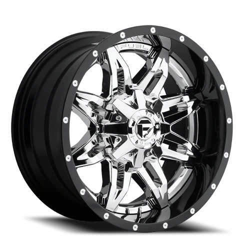 Fuel Lethal D266 20x10 -19 8x165.1mm 125.1mm Chrome  Gloss Black Lip