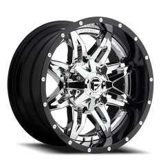 Fuel Lethal D266 20x10 -19 5x114.3mm 78.1mm Chrome  Gloss Black Lip
