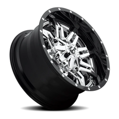 Fuel Lethal D266 20x10 -19 5x114.3mm 78.1mm Chrome  Gloss Black Lip