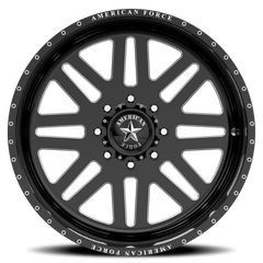 American Force 9 Liberty SS GBM 24x14 -73 8x180mm 124.1mm Gloss Black Machined