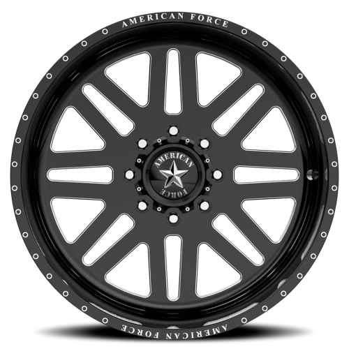 American Force 9 Liberty SS GBM 26x12 -40 8x180mm 124.1mm Gloss Black Machined