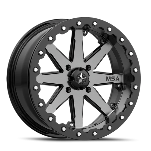 MSA Lok M21 15x7 +0 4x110mm 86mm Charcoal Tint