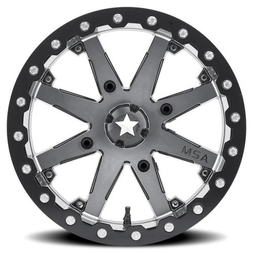 MSA Lok M21 15x7 +0 4x156mm 132mm Charcoal Tint