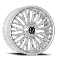 Dolce Luxury Lusso GSBF 24x10 +35 6x135mm 106.2mm Gloss Silver Brushed Face-Stainless Lip