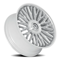 Dolce Luxury Lusso GSBF 24x10 +35 6x135mm 106.2mm Gloss Silver Brushed Face-Stainless Lip