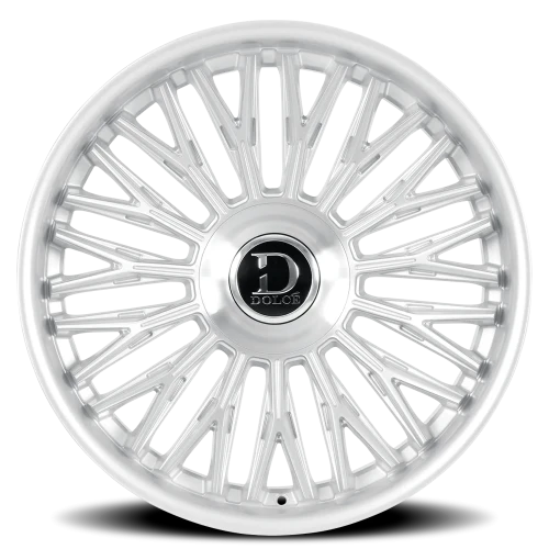 Dolce Luxury Lusso GSBF 24x10 +35 6x135mm 106.2mm Gloss Silver Brushed Face-Stainless Lip