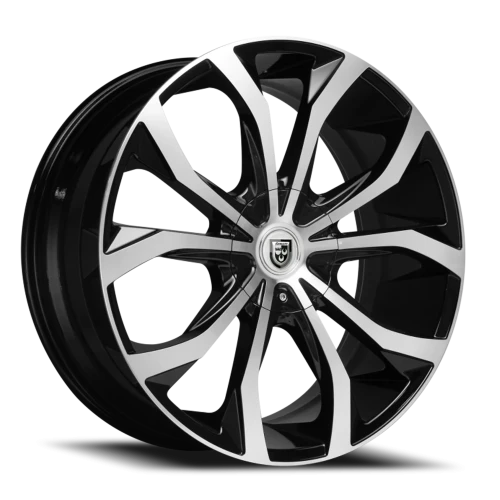 Lexani Wheels Lust 647 MB 20x8.5 +35 5x120mm 74.1mm Gloss Black Machined