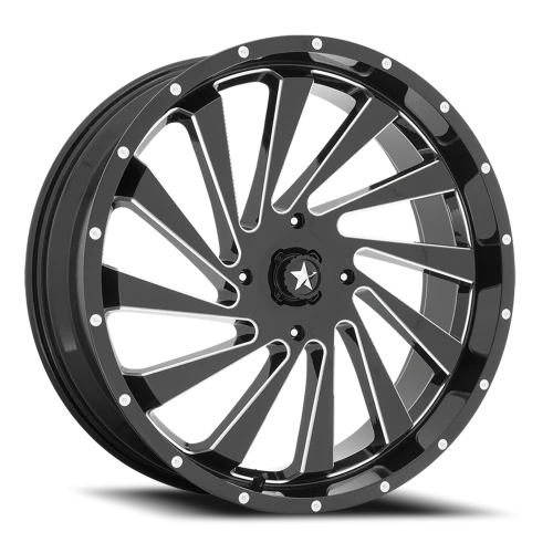 MSA Blade M46 GB-M 22x7 +0 4x137mm 112mm Gloss Black Milled
