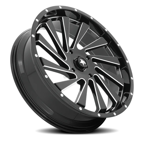 MSA Blade M46 GB-M 18x7 +0 4x137mm 112mm Gloss Black Milled