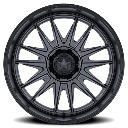 MSA M55 Commander UTV AB 18x7 +10 4x110mm 86mm Matte Gunmetal Matte Black Lip