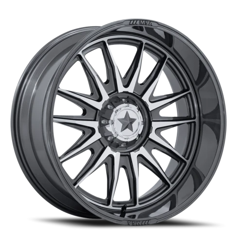 MSA M55 Commander UTV AD 15x7 +10 5x114.3mm 72.56mm Platinum Machined Face