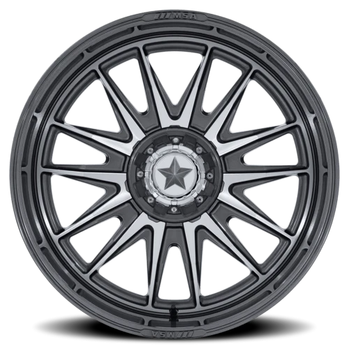 MSA M55 Commander UTV AD 24x10 -25 4x137mm 110.1mm Platinum Machined Face