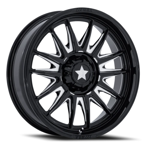 MSA M55 Commander UTV BE 20x7 +0 5x114.3mm 72.56mm Gloss Black Milled