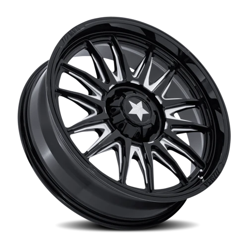 MSA M55 Commander UTV BE 24x10 -25 4x137mm 110.1mm Gloss Black Milled
