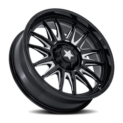 MSA M55 Commander UTV BE 20x7 +0 4x110mm 86mm Gloss Black Milled