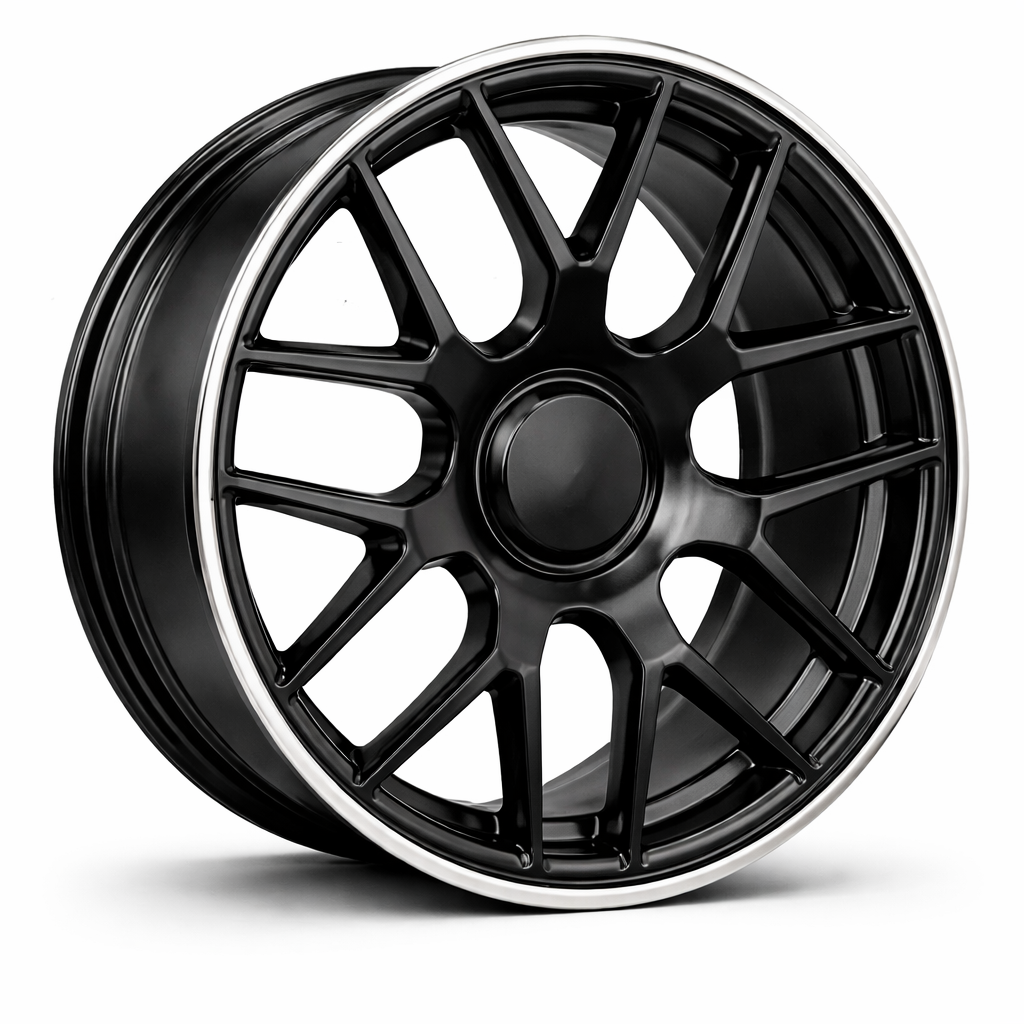 Mercedes MB 77 19x8.5 5x112 et38 66.45 SEMI MATT BLACK LIP