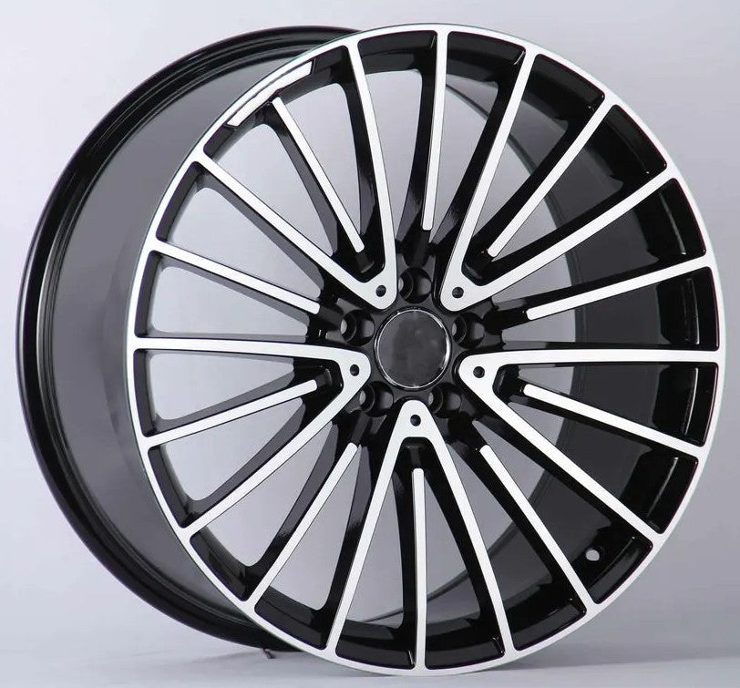 Mercedes MB 33 21x9 5x112 et34 66.5 BLACK MACHINE FACE