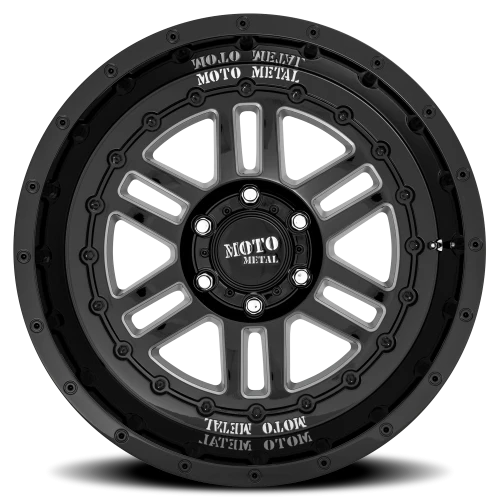 Moto Metal MO800 Deep Six GB 20x10 -18 5x127mm 71.5mm Gloss Black Milled