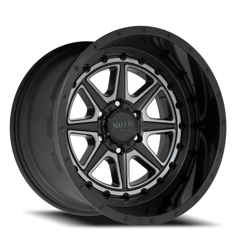 Moto Metal MO801 Phantom GY 20x10 -18 8x170mm 125.5mm Gloss Black Gray Tint