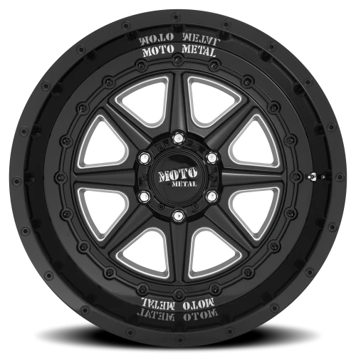 Moto Metal MO801 Phantom GBM 22x12 -44 5x127mm 71.5mm Gloss Black Milled