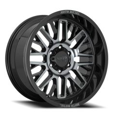 Moto Metal MO802 GY 20x9 +18 8x165.1mm 125.1mm Gloss Black Machined-Gray Tint