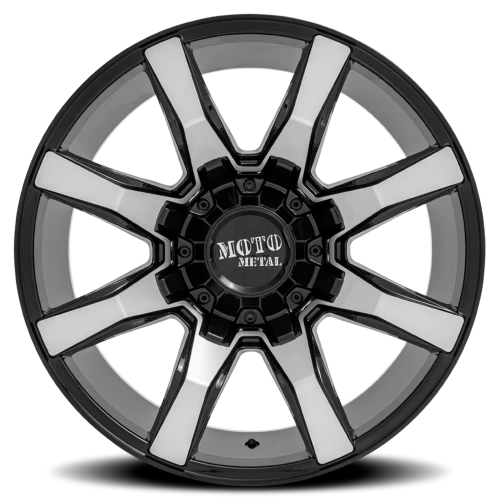 Moto Metal MO804 Spider GBM 20x9 +0 8x180mm 124.2mm Gloss Black Machined