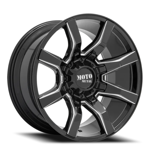 Moto Metal MO804 Spider GB-M 20x9 +0 6x120mm 78.1mm Gloss Black Milled