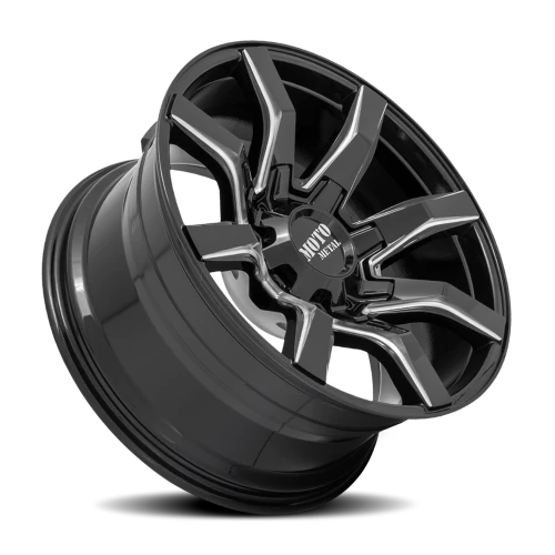 Moto Metal MO804 Spider GB-M 20x9 +0 6x135mm 106.1mm Gloss Black Milled