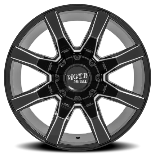 Moto Metal MO804 Spider GB-M 20x10 +12 8x180mm 124.2mm Gloss Black Milled