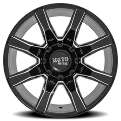 Moto Metal MO804 Spider GB-M 20x9 +0 8x180mm 124.2mm Gloss Black Milled