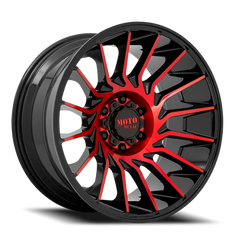 Moto Metal MO807 GBMR 22x10 -18 6x135mm 87.1mm Gloss Black Machined-Red Tint