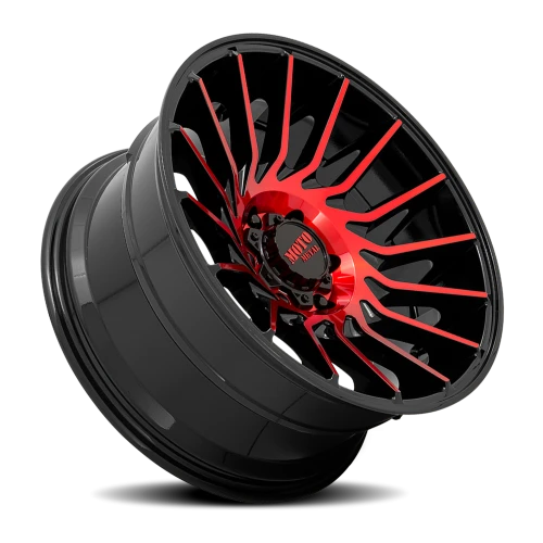 Moto Metal MO807 GBMR 20x10 -18 6x135mm 87.1mm Gloss Black Machined-Red Tint