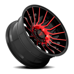 Moto Metal MO807 GBMR 20x10 -18 6x139.7mm 106.1mm Gloss Black Machined-Red Tint