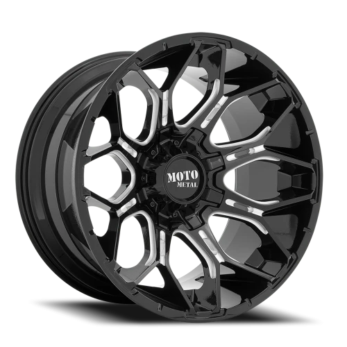 Moto Metal MO808 Sniper 20x9 +0 5x127mm 78.1mm Gloss Black Milled