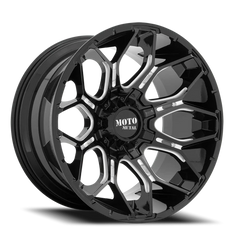 Moto Metal MO808 Sniper 20x9 +0 8x165.1mm 125.1mm Gloss Black Milled