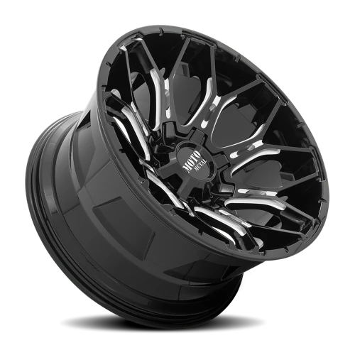 Moto Metal MO808 Sniper 20x9 +0 8x165.1mm 125.1mm Gloss Black Milled