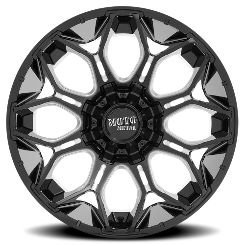 Moto Metal MO808 Sniper 22x12 -44 8x165.1mm 125.1mm Gloss Black Milled