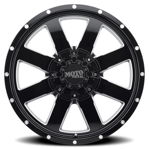 Moto Metal MO962 GB-M 20x10 -24 6x139.7mm 106.1mm Gloss Black Milled