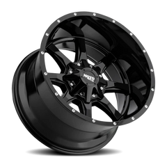Moto Metal MO970 GB 20x9 +0 6x120mm 78.1mm Gloss Black Milled Rivets
