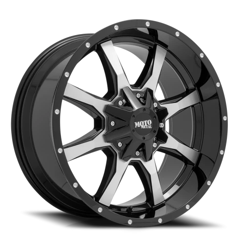 Moto Metal MO970 GBM 18x10 -24 6x135mm 106.1mm Gloss Black Machined Face